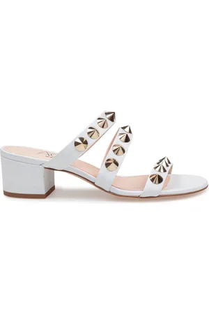 AGL ATTILIO GIUSTI LEOMBRUNI Sko, Dame, Hvid, 40 EU, Læder, Studded Lædersandal i hvid