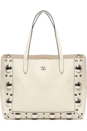 VALENTINO GARAVANI Taske, Dame, Hvid, ONE SIZE, Studded Ivory Taske med Aftagelig Pung