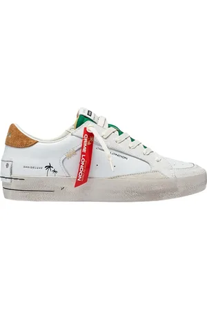 Crime london Sko, Herre, Hvid, 40 EU, Læder, Deluxe Sneaker Hvid Læder Ruskind