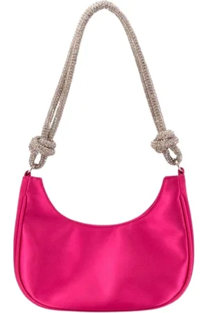 Twentyfour Taske, Dame, Lyserød, ONE SIZE, Satin, Satin Mode Taske Nahid Fuxia