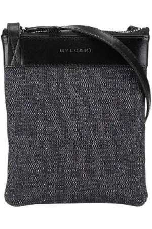 Bvlgari Pre-owned, Dame, Blå, ONE SIZE, Uld, Pre-owned Canvas crossbody-tasker