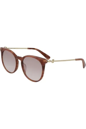 Longchamp Tilbehør, Dame, Brun, ONE SIZE, Uld, Brune skildpaddesolbriller til kvinder
