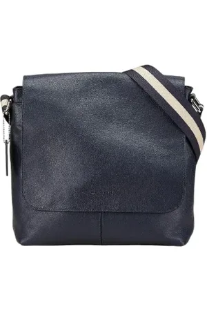 Coach Pre-owned, Dame, Blå, ONE SIZE, Uld, Pre-owned Laeder crossbody-tasker