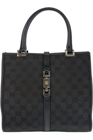 Gucci Pre-owned, Dame, Sort, ONE SIZE, Tyl, Pre-owned canvas håndtasker