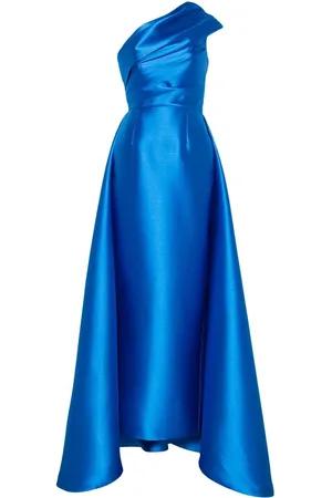 Solace Kjole, Dame, Blå, S, Uld, Alba One Shoulder Gown