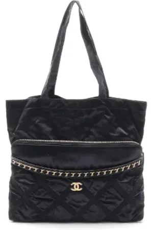 CHANEL Pre-owned, Dame, Sort, ONE SIZE, Uld, Pre-owned Canvas totes