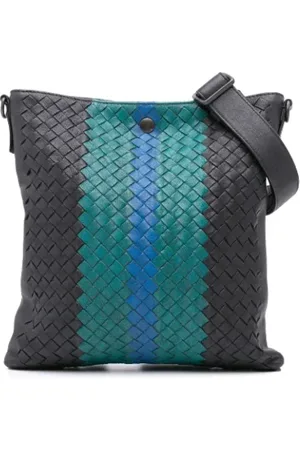 Bottega Veneta Pre-owned, Dame, Grå, ONE SIZE, Uld, Pre-owned Laeder crossbody-tasker