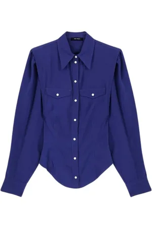 Isabel Marant Bluser & Skjorter, Dame, Blå, M, Elegant Hvid Skjorte