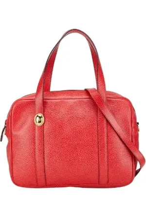 Dior Pre-owned, Dame, Rød, ONE SIZE, Uld, Pre-owned Laeder hndtasker
