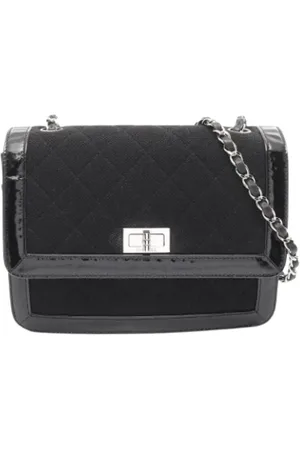 CHANEL Pre-owned, Dame, Sort, ONE SIZE, Uld, Pre-owned Laeder crossbody-tasker