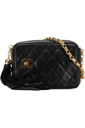CHANEL Pre-owned, Dame, Sort, ONE SIZE, Uld, Pre-owned Laeder chanel-tasker