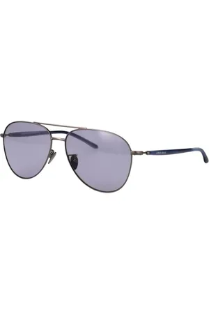 Giorgio Armani Tilbehør, Herre, Grå, 58 MM, Uld, Premium Grå Solbriller Stilfuldt Design
