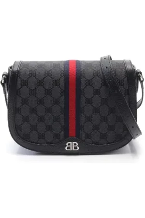 Balenciaga Pre-owned, Dame, Grå, ONE SIZE, Uld, Pre-owned Canvas crossbody-tasker