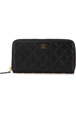 CHANEL Pre-owned, Dame, Sort, ONE SIZE, Tyl, Pre-owned Laeder punge