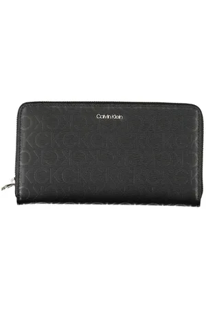 Calvin Klein Tilbehør, Dame, Sort, ONE SIZE, Uld, Elegant Designer Pung med RFID-beskyttelse