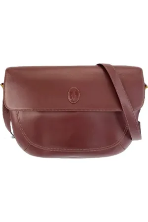 Cartier Pre-owned, Dame, Brun, ONE SIZE, Uld, Pre-owned Laeder crossbody-tasker
