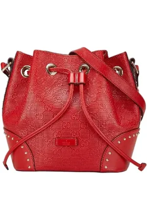 Gucci Pre-owned, Dame, Rød, ONE SIZE, Uld, Pre-owned Laeder crossbody-tasker