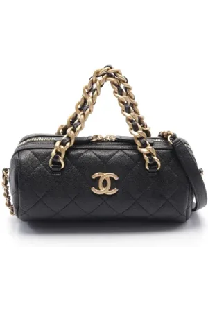 CHANEL Pre-owned, Dame, Sort, ONE SIZE, Uld, Pre-owned Laeder skuldertasker