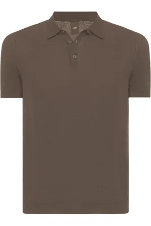 add Strik, Herre, Brun, S, Bomuld, LET Strikket Polo