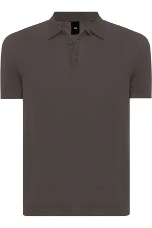 add Strik, Herre, Brun, L, Bomuld, LET Strikket Polo