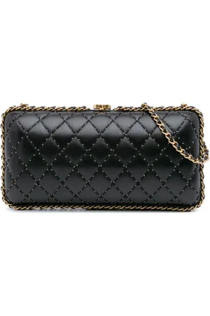 CHANEL Pre-owned, Dame, Sort, ONE SIZE, Uld, Pre-owned Laeder crossbody-tasker