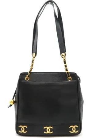 CHANEL Pre-owned, Dame, Sort, ONE SIZE, Uld, Pre-owned Laeder totes