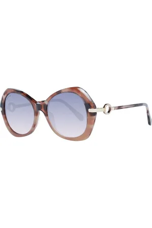 Omega Tilbehør, Dame, Brun, ONE SIZE, Uld, Brun Kvinder Solbriller Butterfly Stil