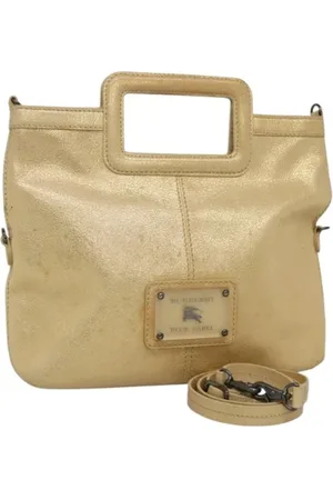 Burberry Pre-owned, Dame, Gul, ONE SIZE, Uld, Pre-owned Laeder hndtasker