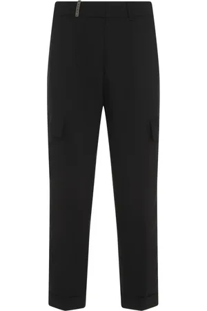 PESERICO SIGN Bukser, Dame, Sort, 2XS, Uld, Sort Uldblandingsbukser Aw24