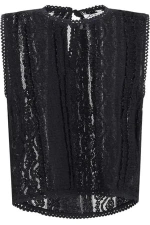 CHARO RUIZ IBIZA Top, Dame, Sort, S, Bomuld, Blondeærme Top
