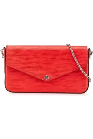 LOUIS VUITTON Pre-owned, Dame, Rød, ONE SIZE, Uld, Pre-owned Laeder crossbody-tasker
