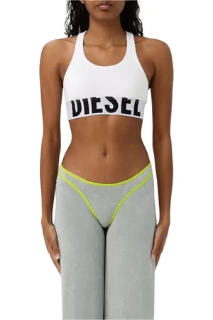 Diesel Sport, Dame, Hvid, M, Uld, Stilfuld Racerback Sports BH