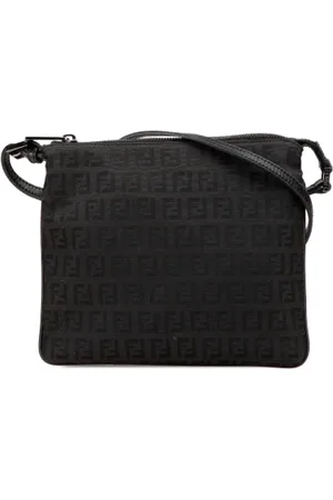 Fendi Pre-owned, Dame, Sort, ONE SIZE, Uld, Pre-owned Canvas fendi-tasker