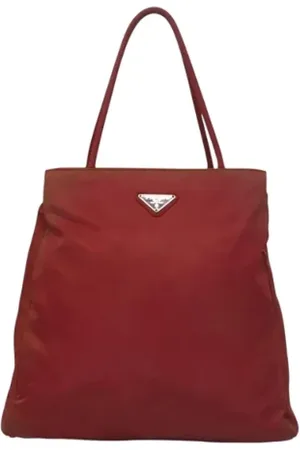 Prada Pre-owned, Dame, Rød, ONE SIZE, Nylon, Pre-owned nylon hndtasker