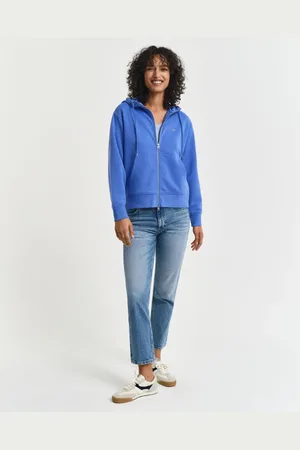 GANT Sweathshirts & Hoodies, Dame, Blå, S, Bomuld, Sweatshirts & Hoodies