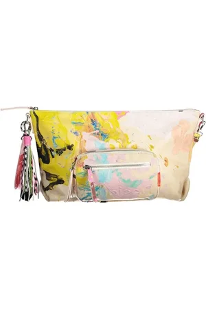 Desigual Taske, Dame, Flerfarvet, ONE SIZE, Uld, Hvid Dame Håndtaske med Fedt Detaljer