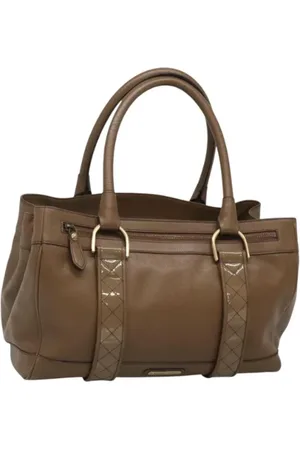 Burberry Pre-owned, Dame, Brun, ONE SIZE, Uld, Pre-owned Laeder hndtasker