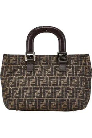 Fendi Pre-owned, Dame, Brun, ONE SIZE, Tyl, Pre-owned Canvas totes