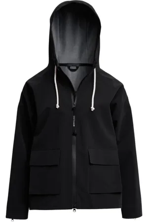 Stutterheim Jakke, unisex, Sort, XS, Bomuld, Mat Zip Regnfrakke