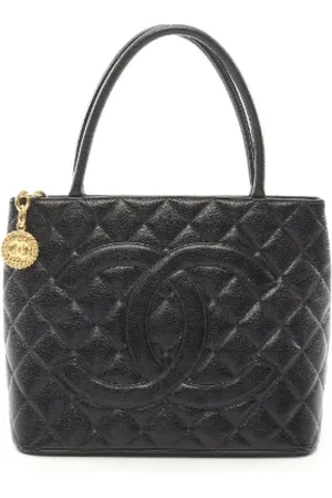 CHANEL Pre-owned, Dame, Sort, ONE SIZE, Uld, Pre-owned Laeder totes