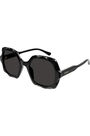 Chloé Tilbehør, unisex, Sort, 53 MM, Uld, Sort Grå Solbriller