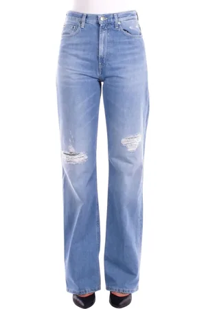 Dondup Jeans, Dame, Blå, W25, Denim, Denim Jeans med Logo og Lommer