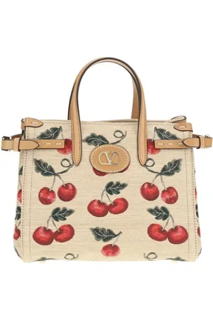VALENTINO GARAVANI Taske, Dame, , ONE SIZE, Læder, Cherryfic Jacquard Tote Taske