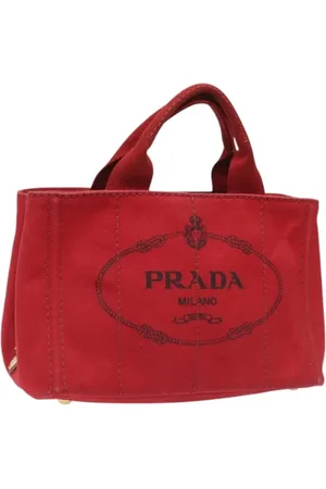 Prada Pre-owned, Dame, Rød, ONE SIZE, Uld, Pre-owned Canvas prada-tasker