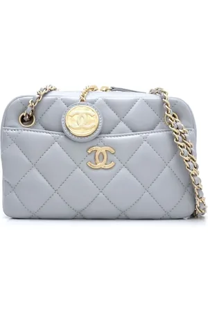 CHANEL Pre-owned, Dame, Grå, ONE SIZE, Uld, Pre-owned Laeder chanel-tasker