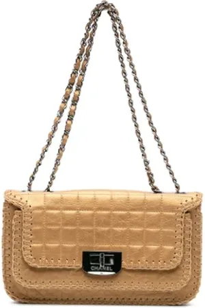 CHANEL Pre-owned, Dame, Gul, ONE SIZE, Uld, Pre-owned Laeder chanel-tasker