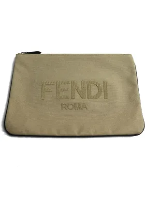 Fendi Pre-owned, Dame, , ONE SIZE, Bomuld, Pre-owned Bomuld clutches
