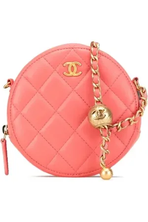 CHANEL Pre-owned, Dame, Lyserød, ONE SIZE, Uld, Pre-owned Laeder crossbody-tasker