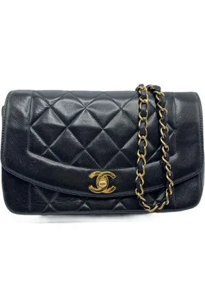 CHANEL Pre-owned, Dame, Sort, ONE SIZE, Uld, Pre-owned Laeder crossbody-tasker