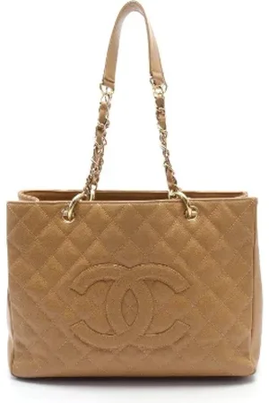 CHANEL Pre-owned, Dame, Brun, ONE SIZE, Uld, Pre-owned Laeder totes